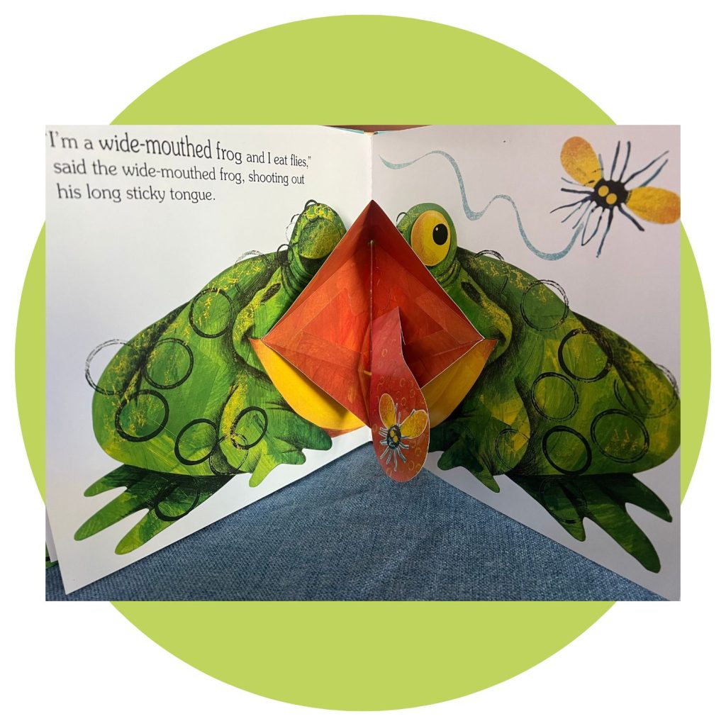 Inside pages of The Wide Mouthed Frog.