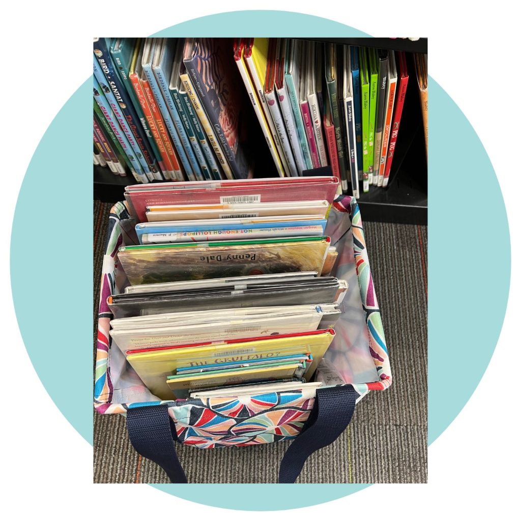 Take a big bag to the library to fill with all the great books you will find.