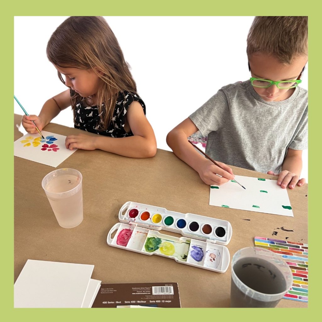 Children are naturally creative and love to play with color and paint without worrying about the finished product.