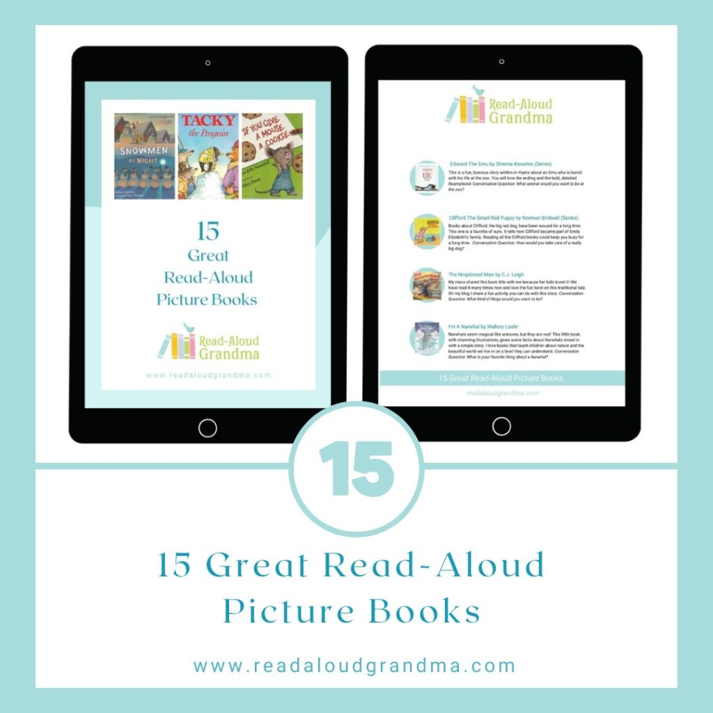 Get my free book list: 15 great read-aloud picture books